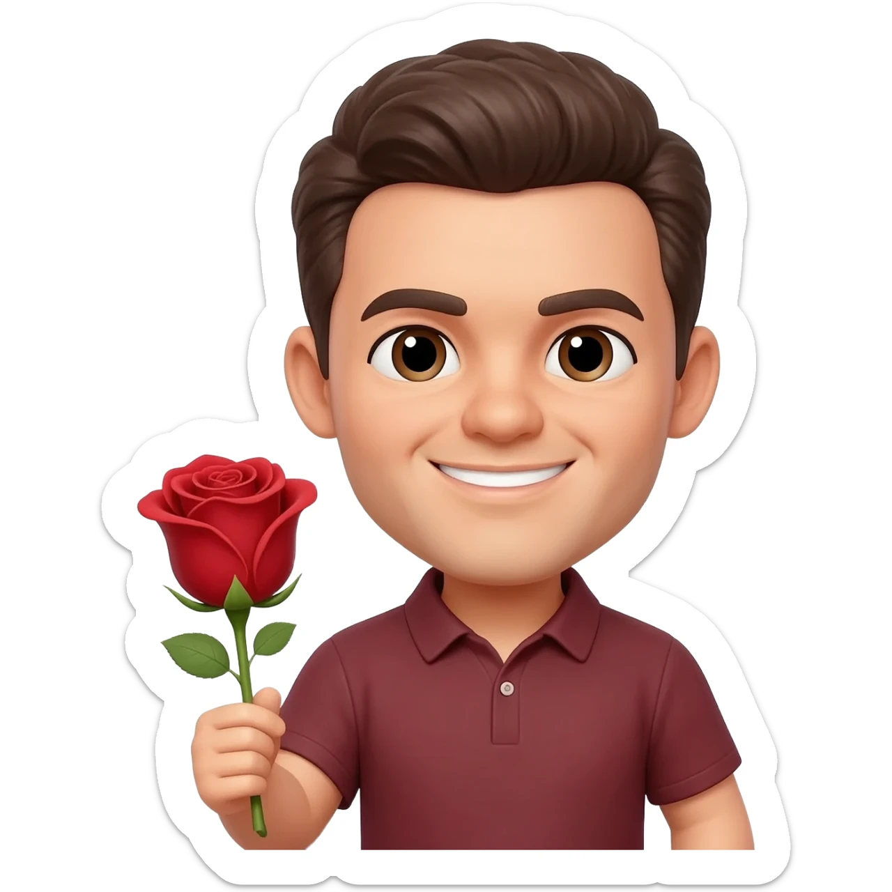 Jerry hold hand flower sticker