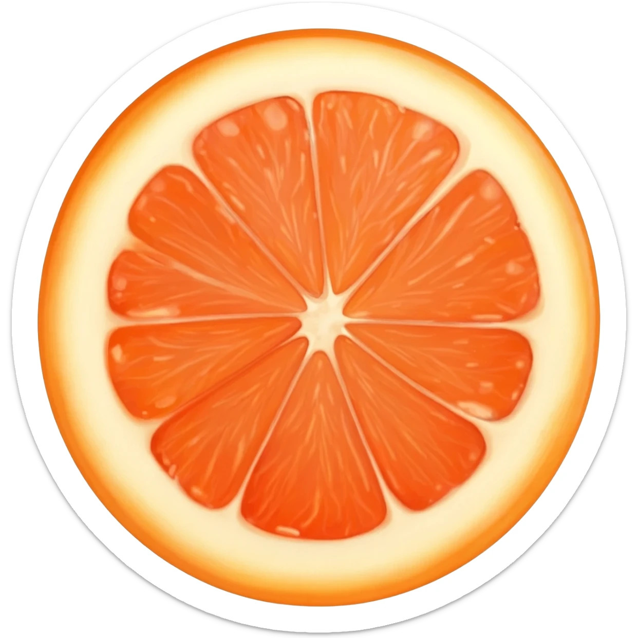 Grapefruit cut in half sticker