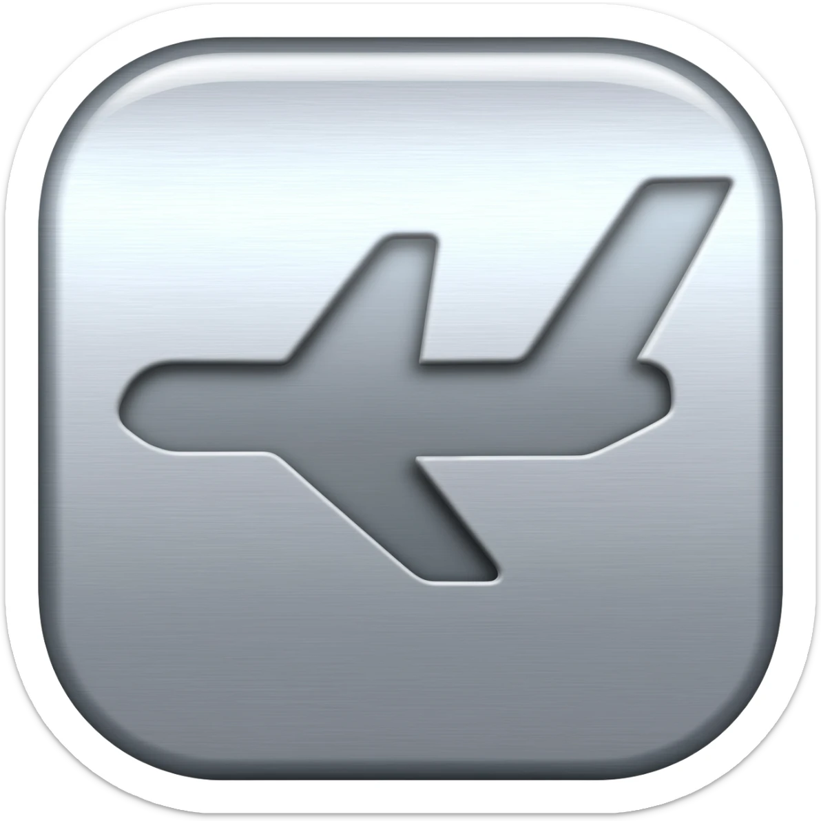 icono de aeropuerto con textura metálica sticker