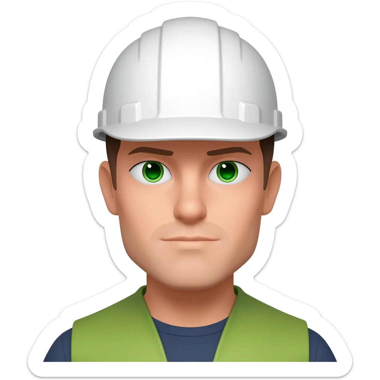 Ingeniera civil con ojos verdes sticker