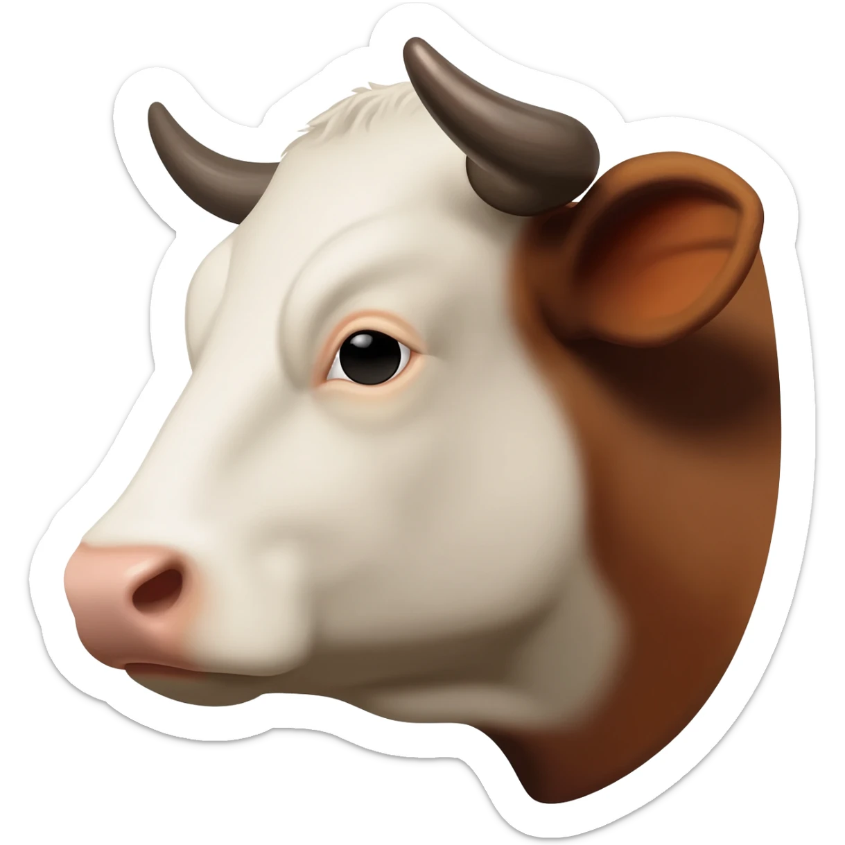 real simmental bull head in profile sticker