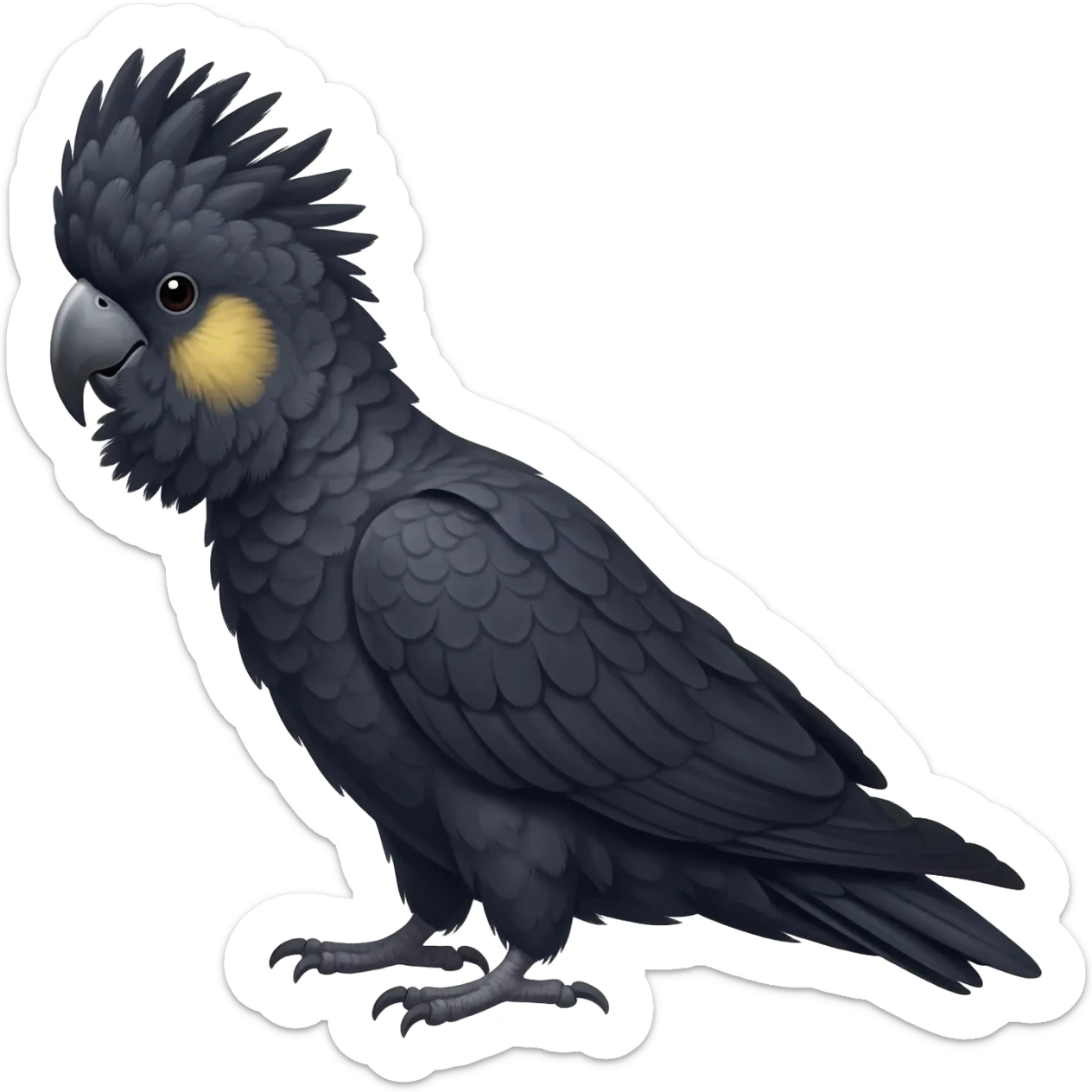 Black cockatoo sticker
