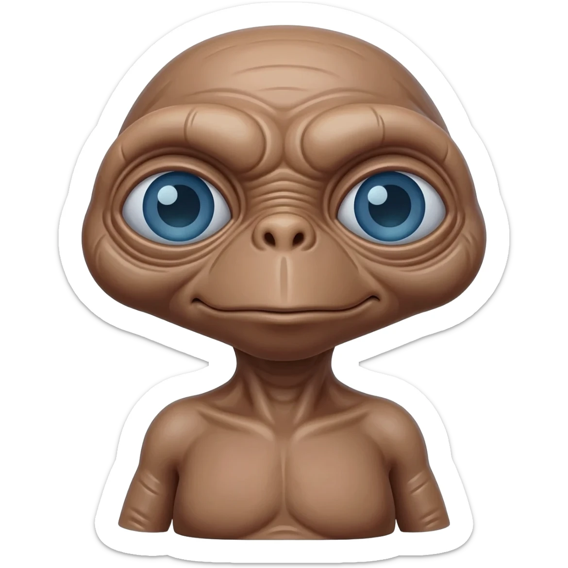 E.T. The Extra-Terrestrial from the movie getting sick sticker