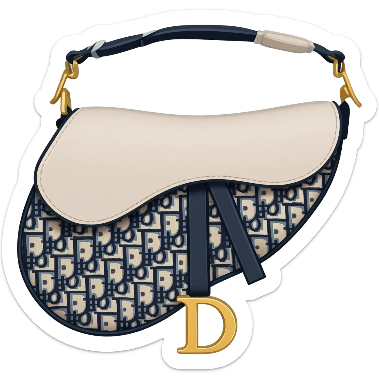 dior saddle bag sticker