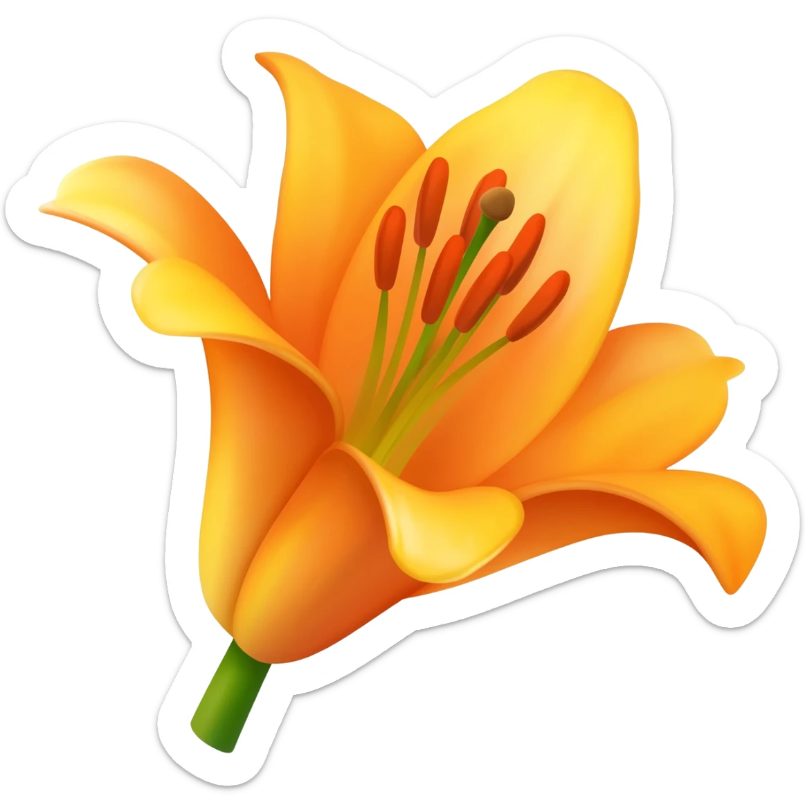 Tiger Lily flower sticker