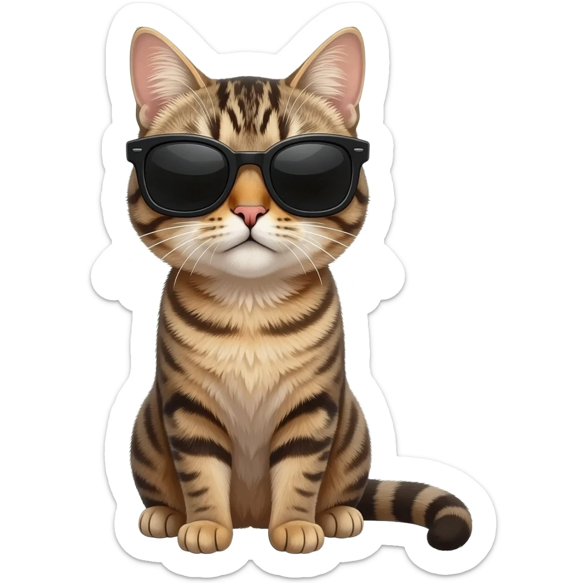 Cat wearing sunglasses sticker