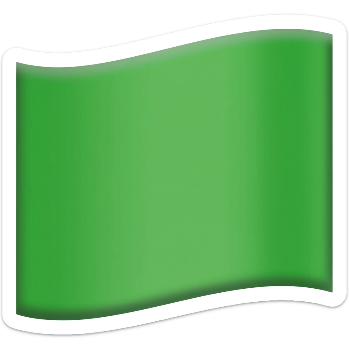 grøn vimpel til emoji med hvid baggrund sticker