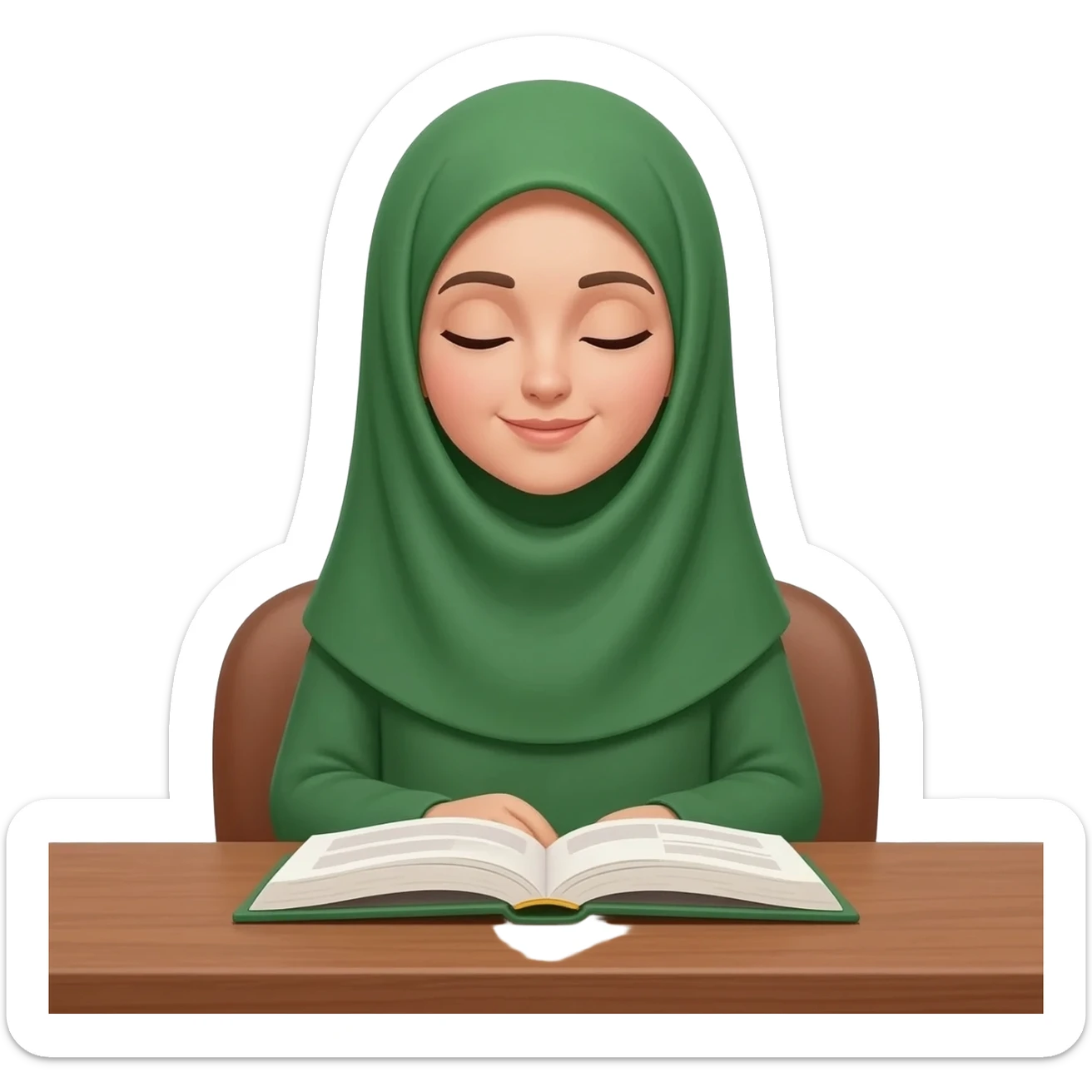 hijabgirl reading books sticker