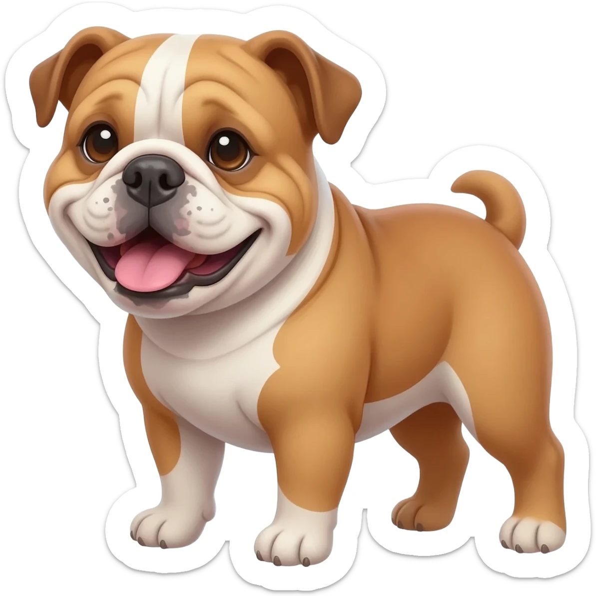 Bulldog happy  sticker