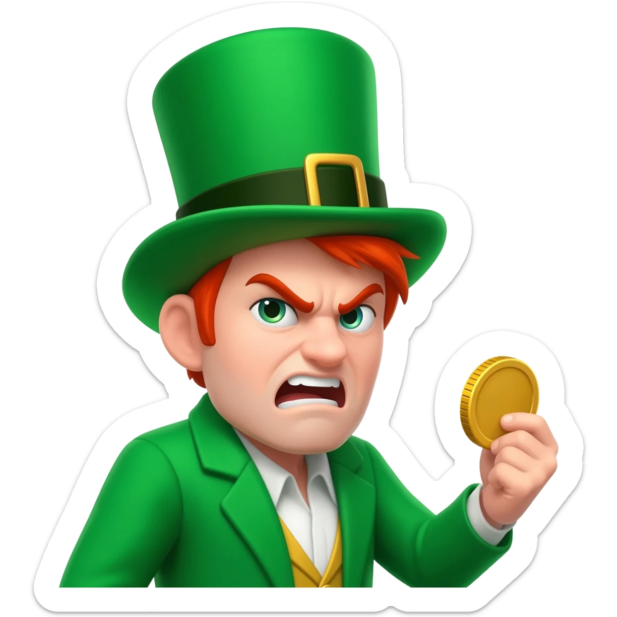 Angry leprechaun  sticker