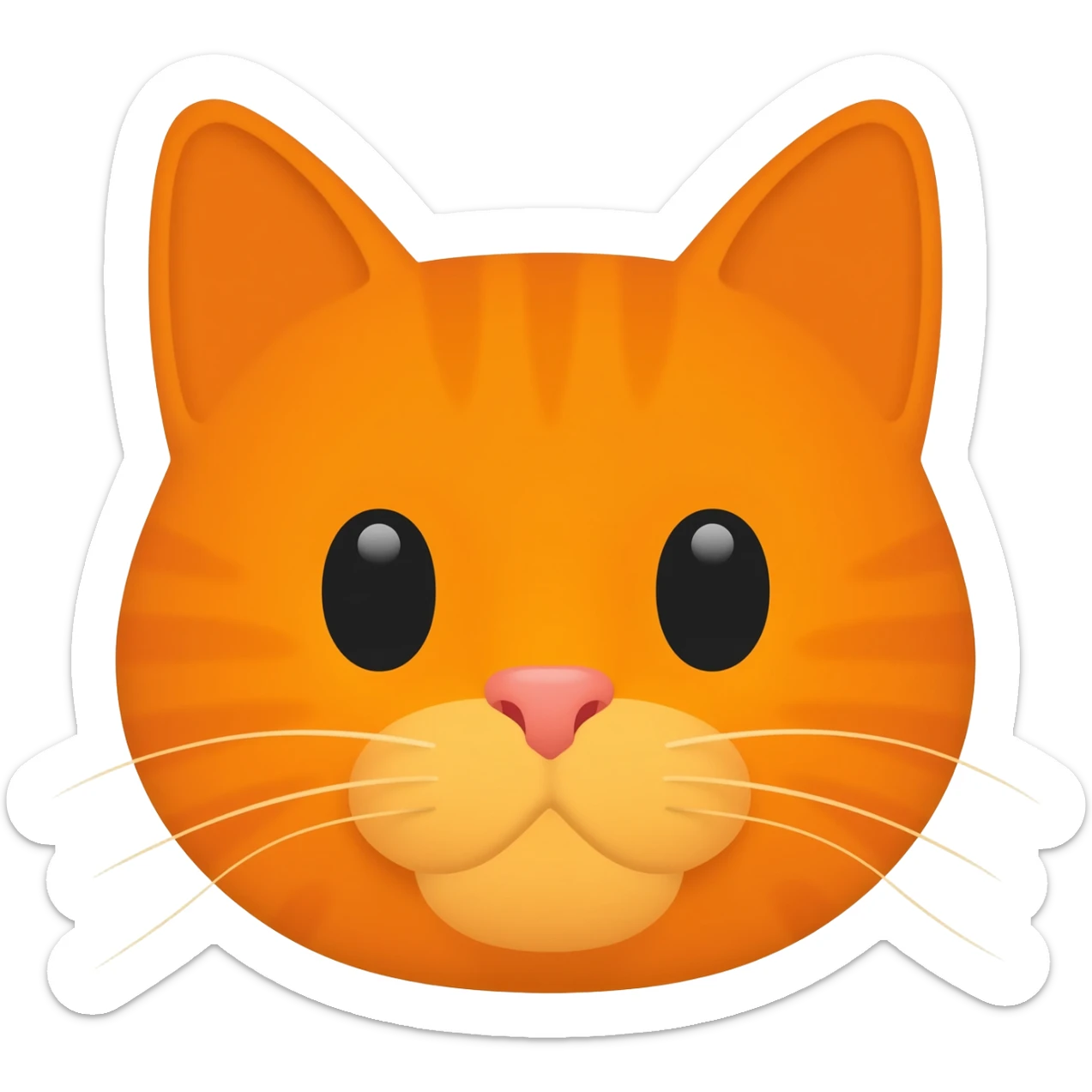 Emoji cat orange sticker