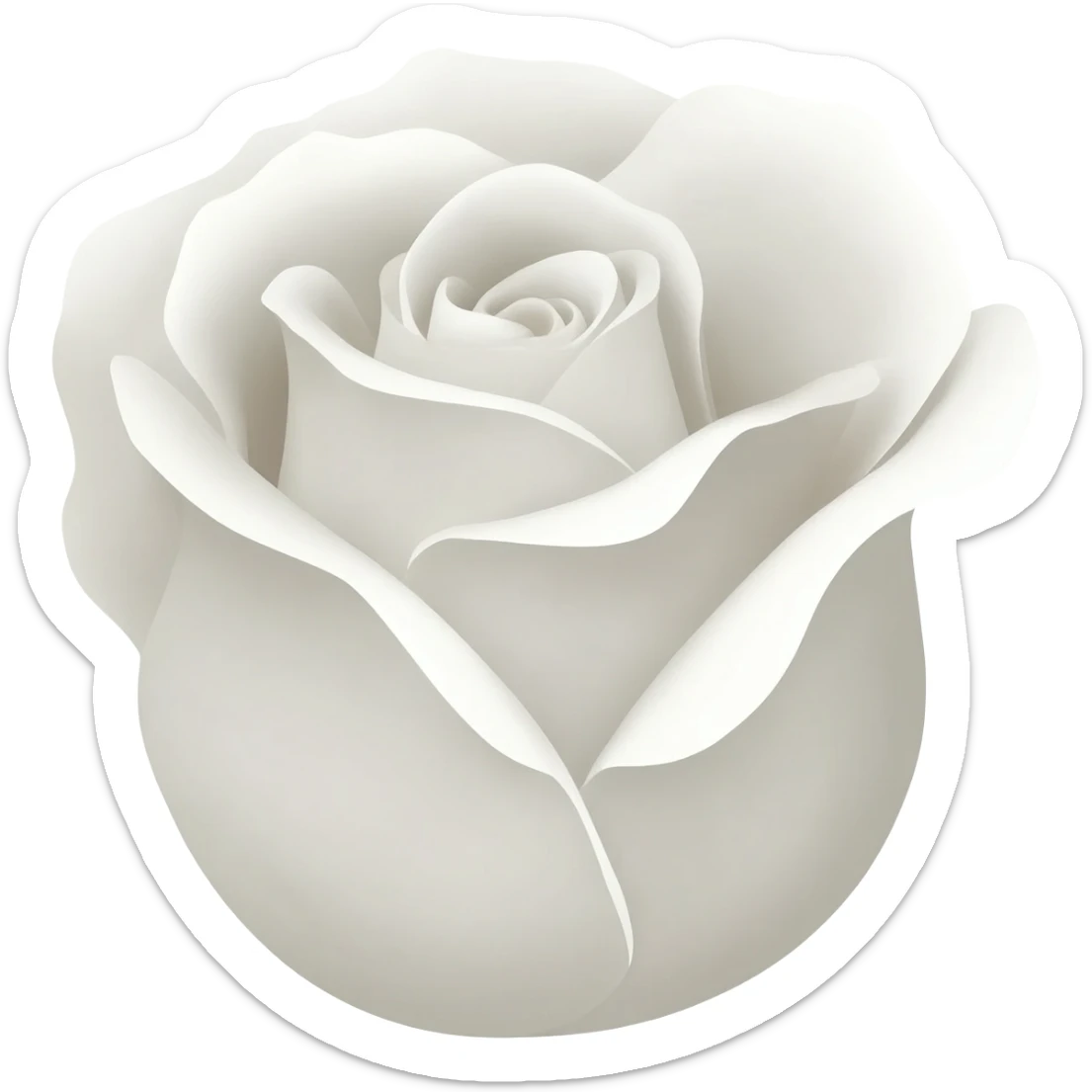 White rose emoji sticker