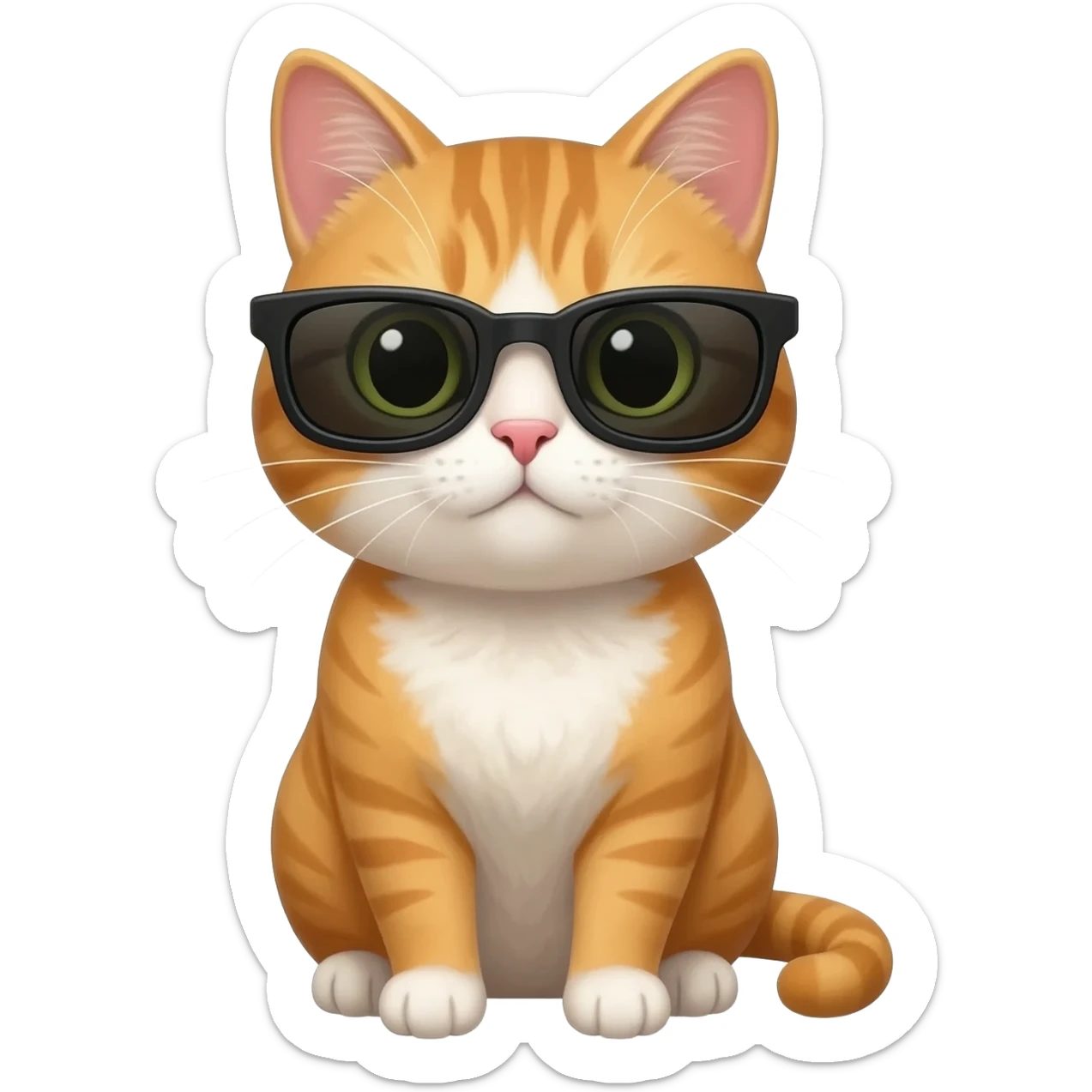 Cat wearing sunglasses sticker