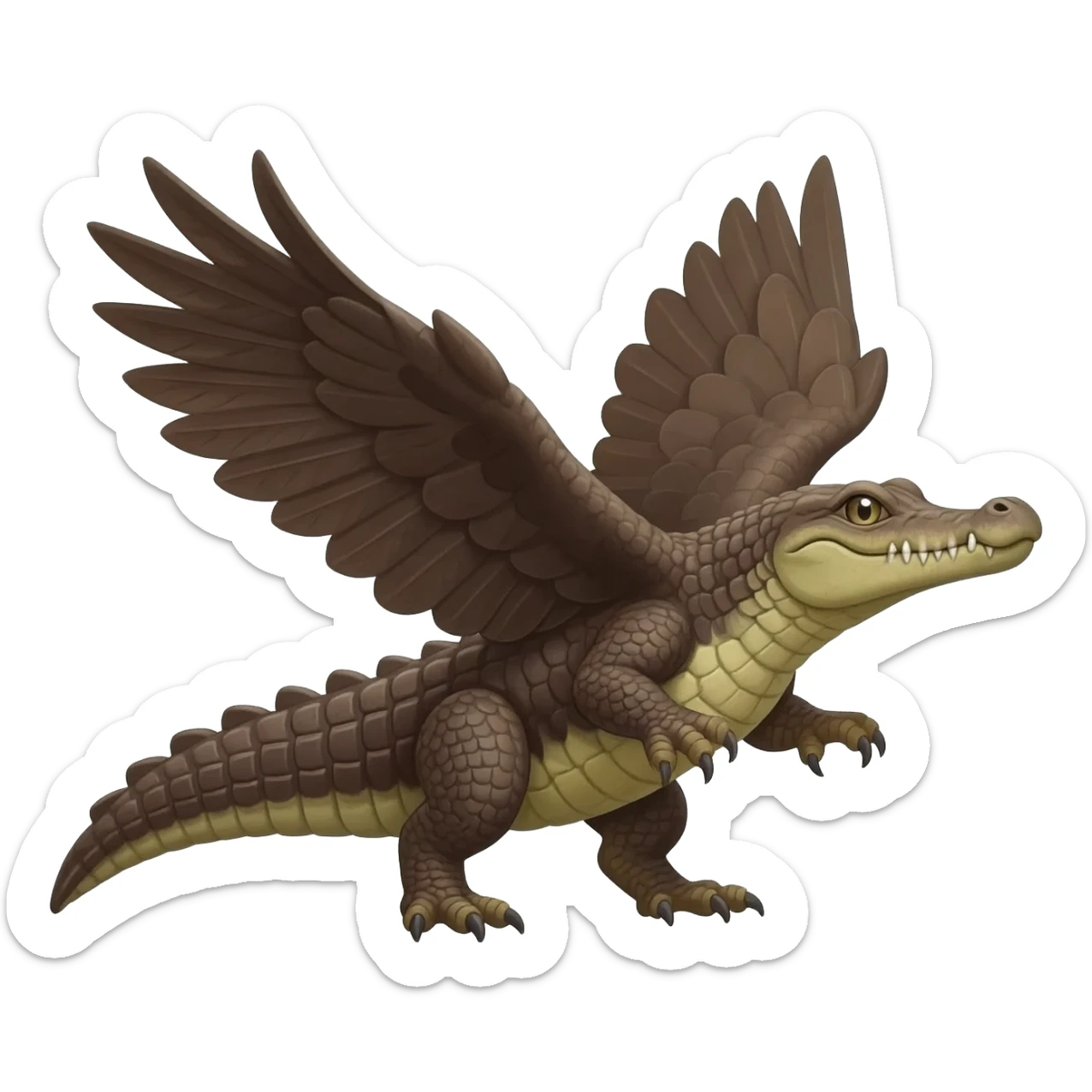 Crocodile-Eagle-hybrid, full body sticker
