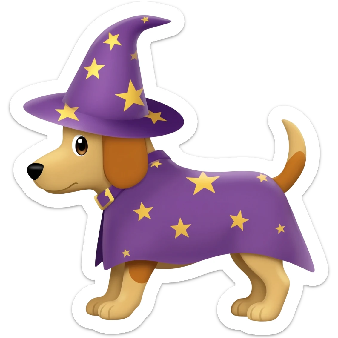 Dog wizard sticker