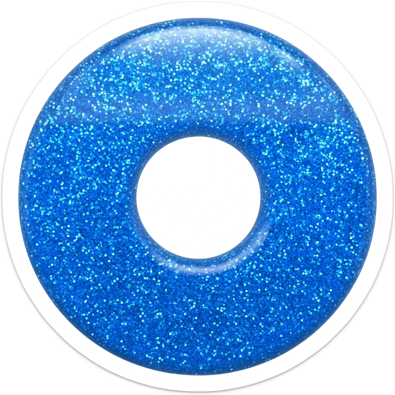 blue glittery sticker