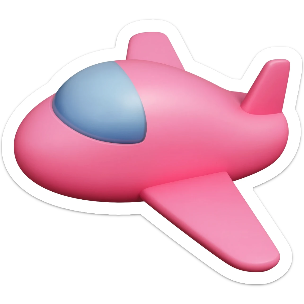 pink plane sticker