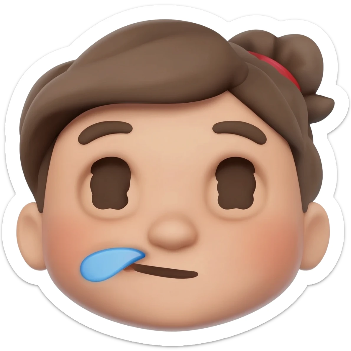Girl Memoji IOS coupe carré qui prend son temps sticker