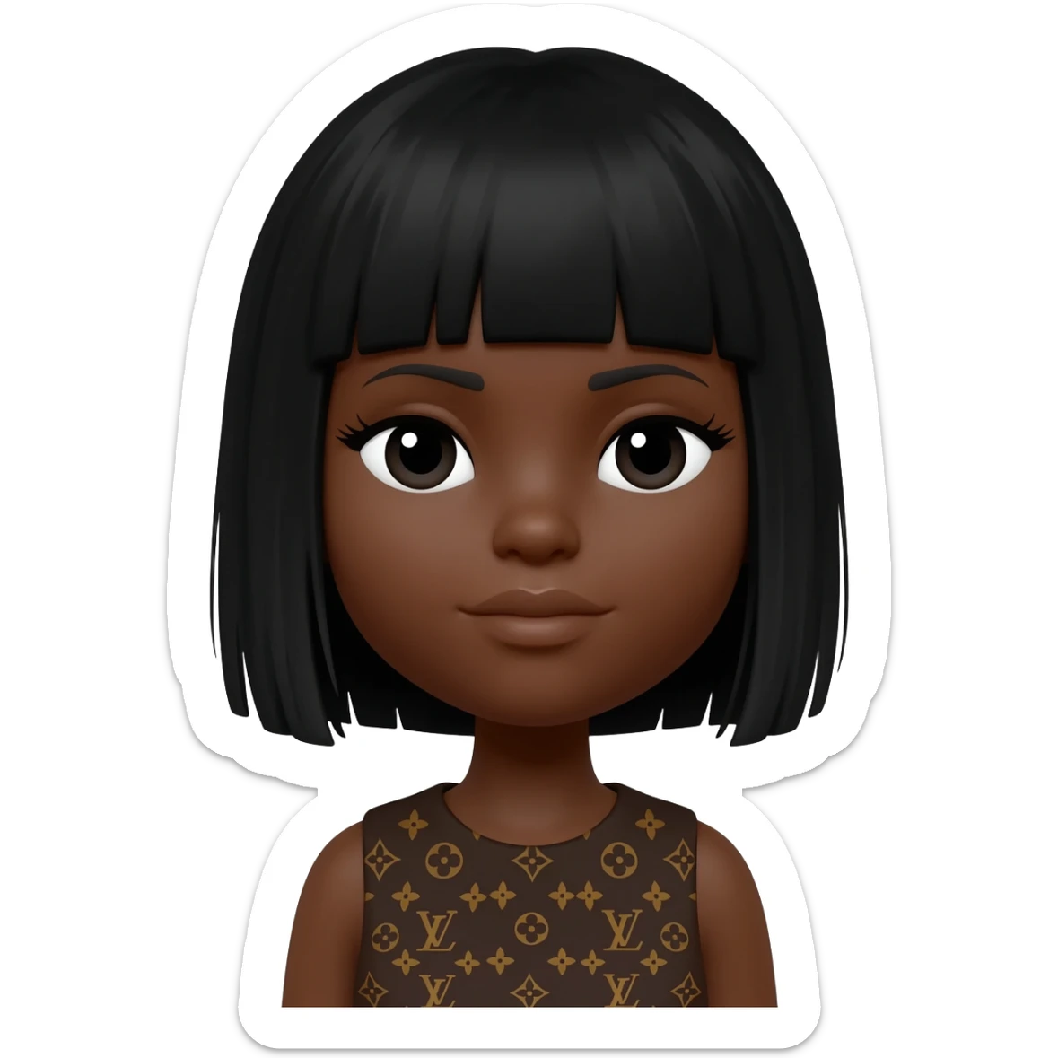 Louis Vuitton black girl sticker