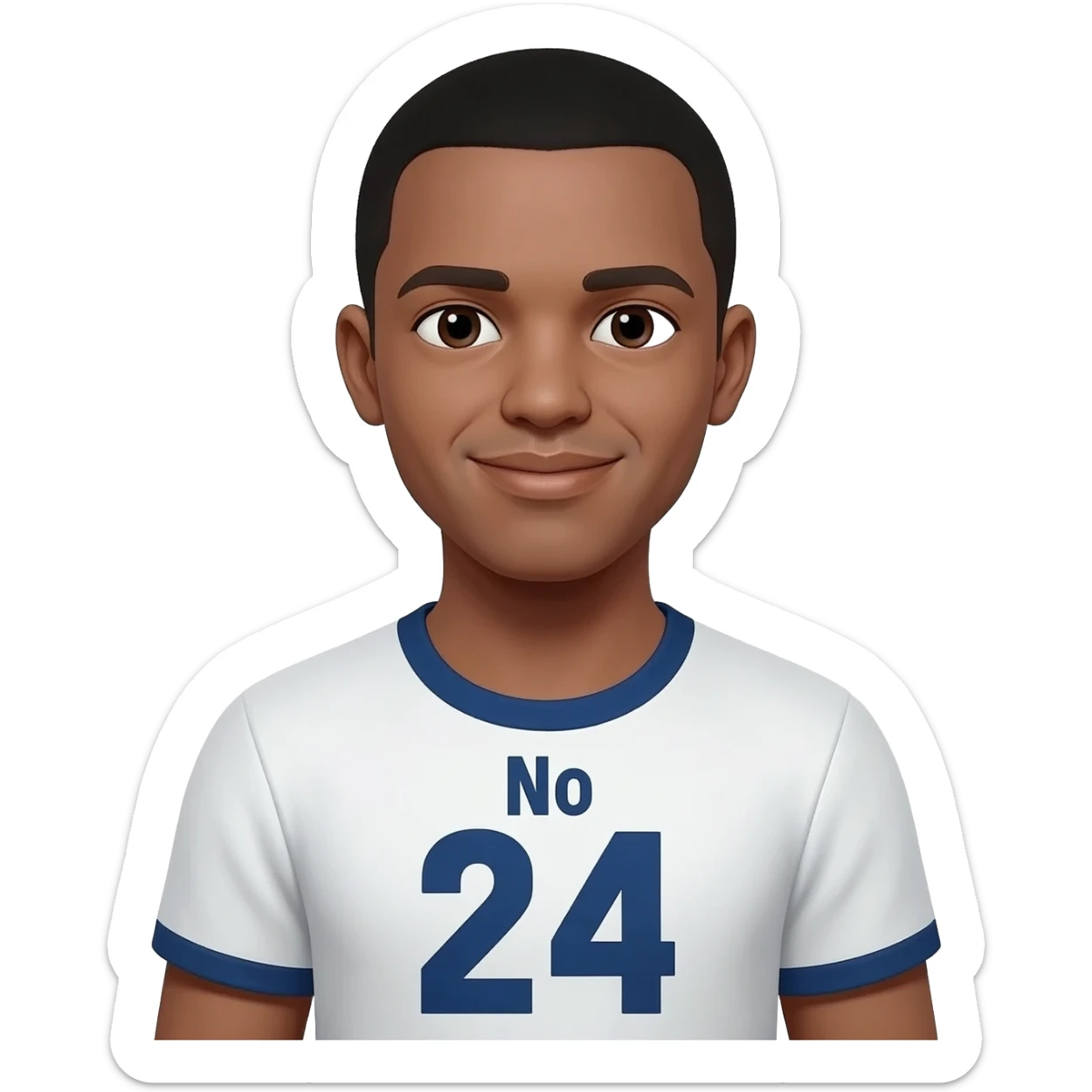 The one wearing the No.24 T-shirt sticker