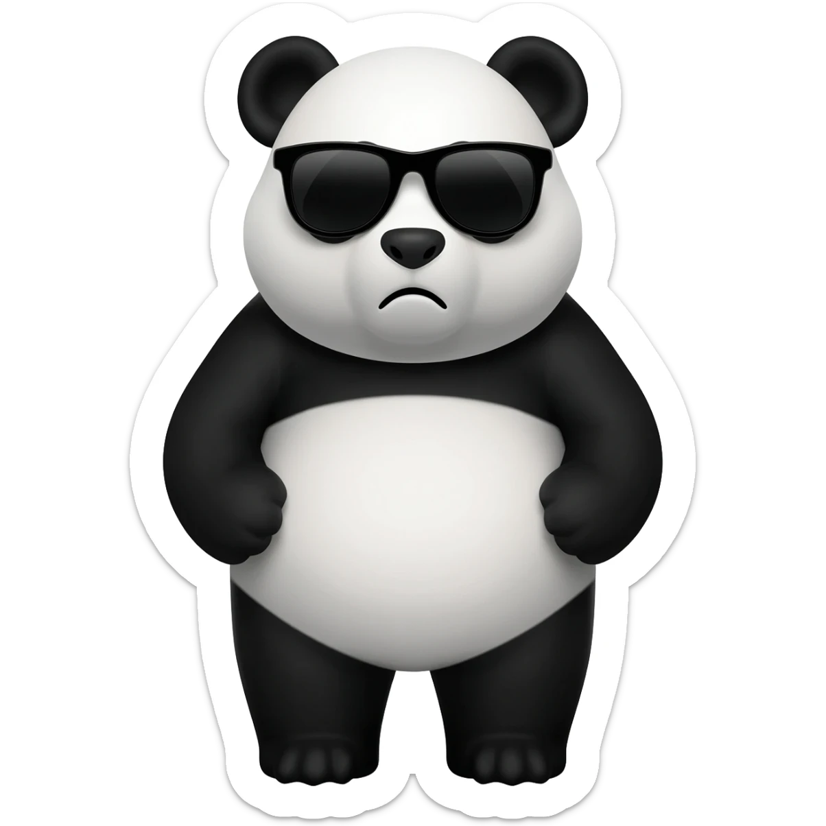 panda con gafas negras desol sticker