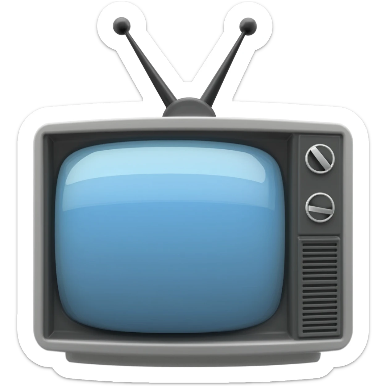 Tv with a tower sticker