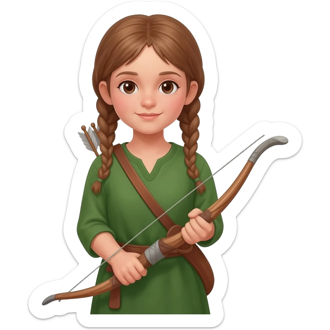 girl with bow sticker