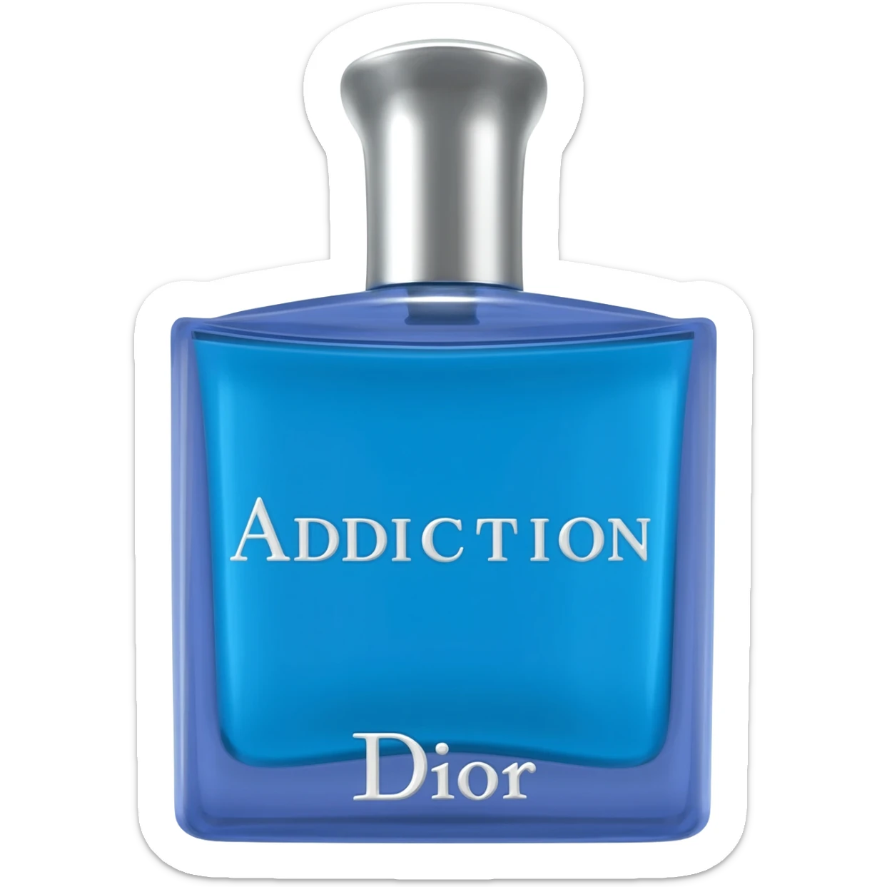 Blue Dior addiction bottle of perfume sticker