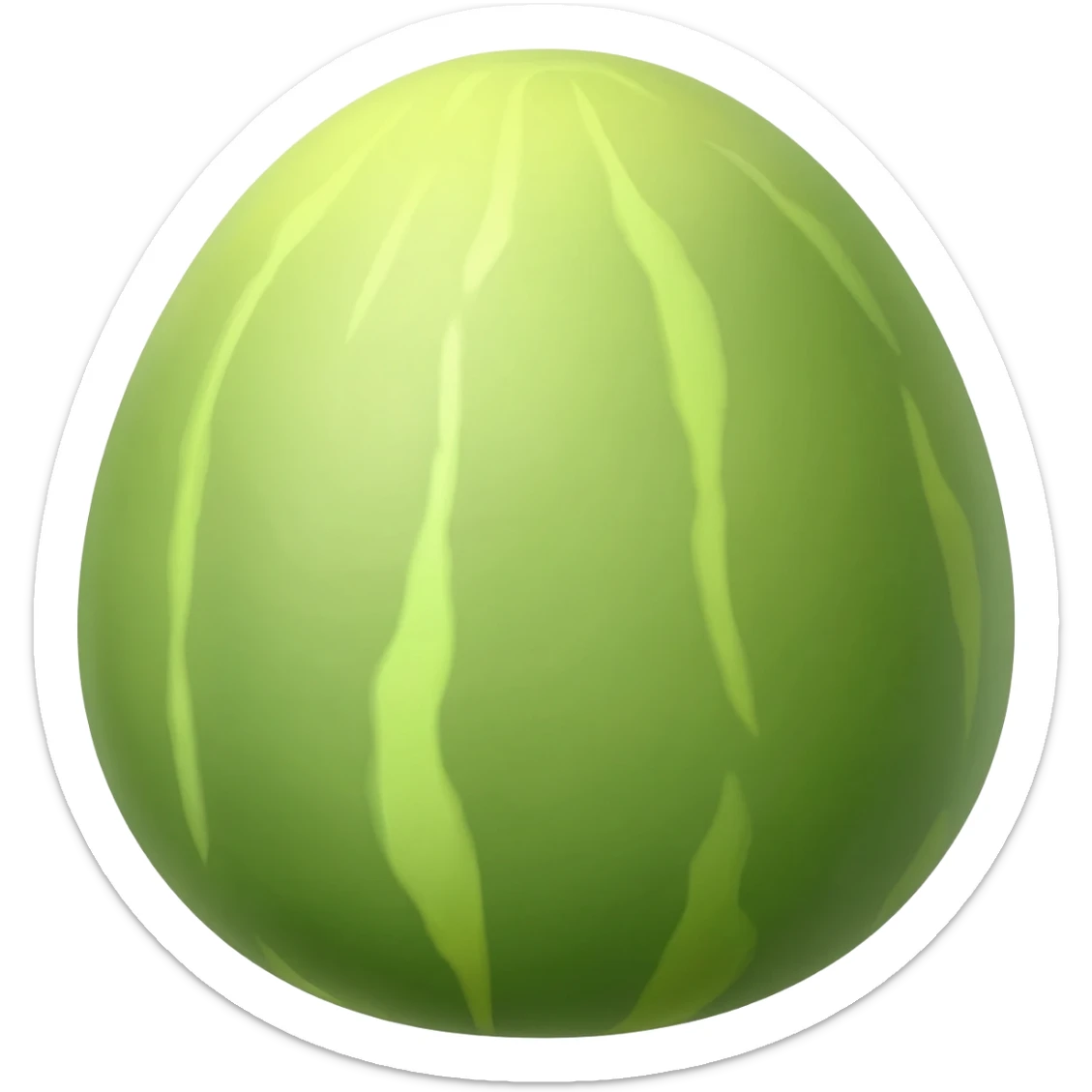 Egg shape cucumber sticker
