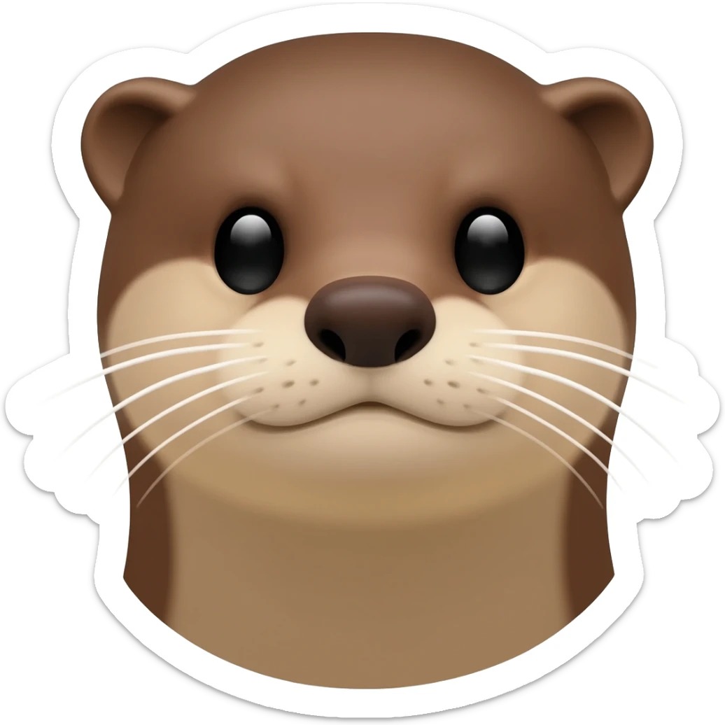 otter head, judge's gavel sticker