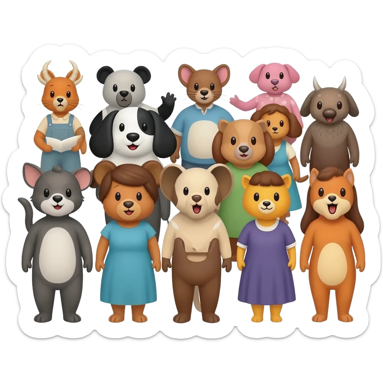 animal choir sticker