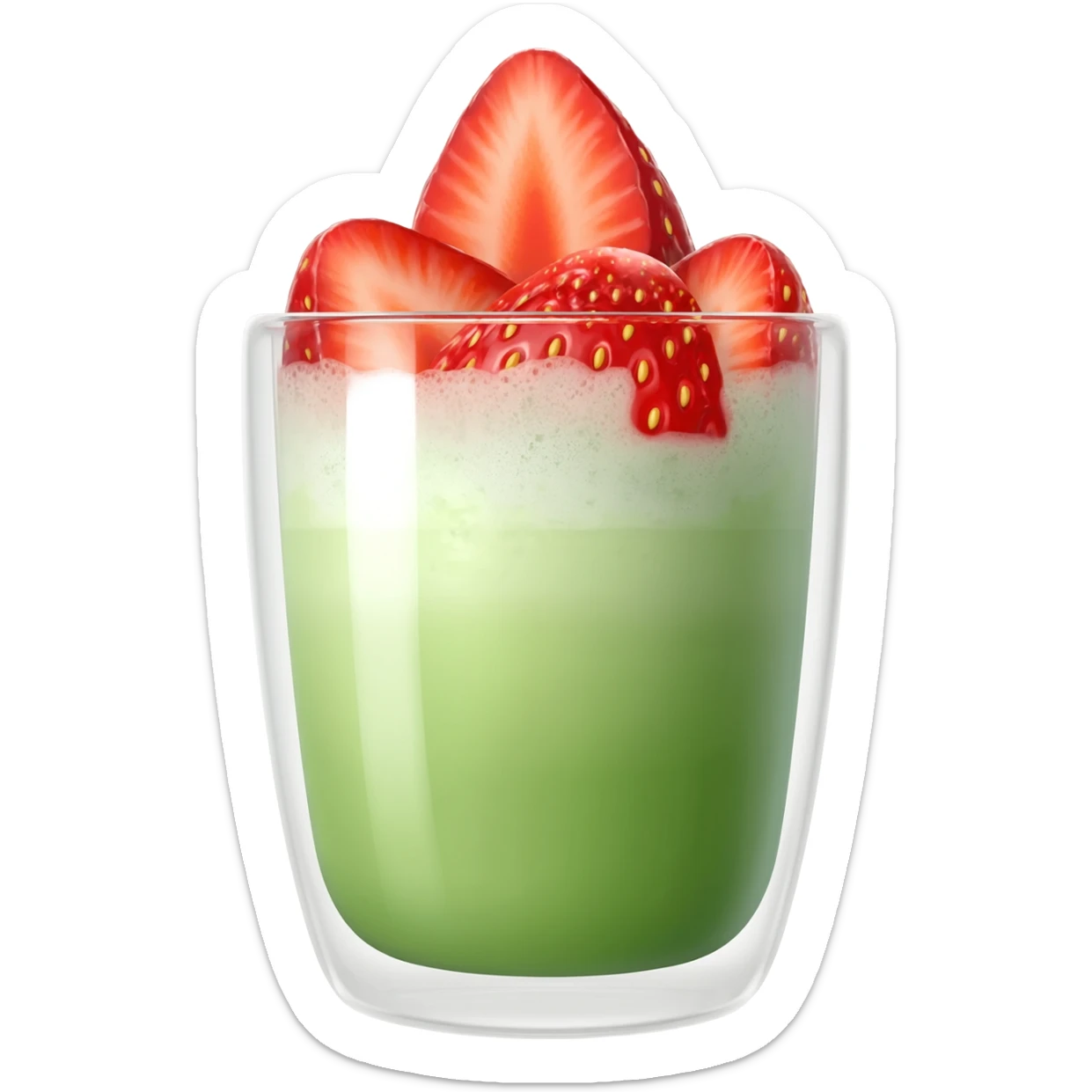 strawberry matcha sticker