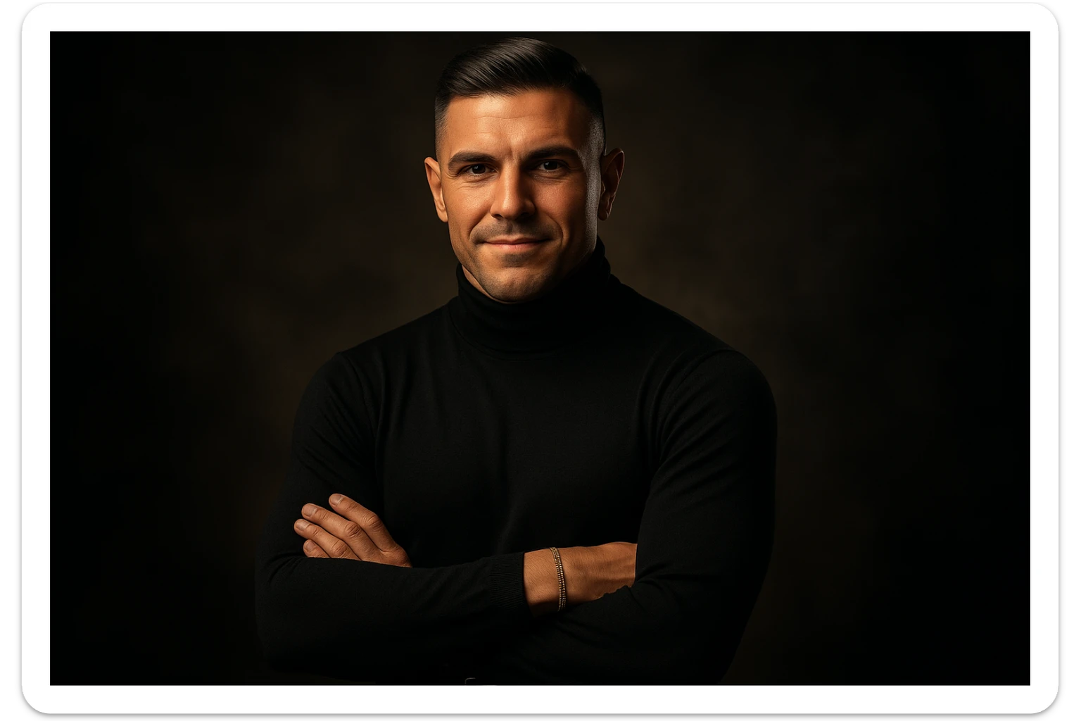 uomo che accoglie le sfide della vita e le supera senza paura, iperrealistica cinematografica 4k sticker