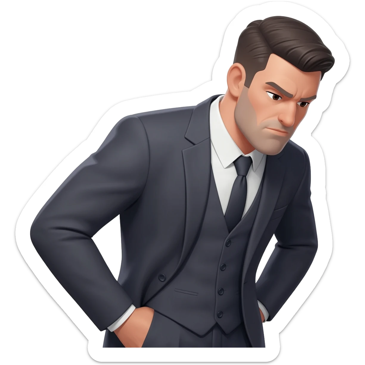 Arrogant man thinks he’s better than other people sticker