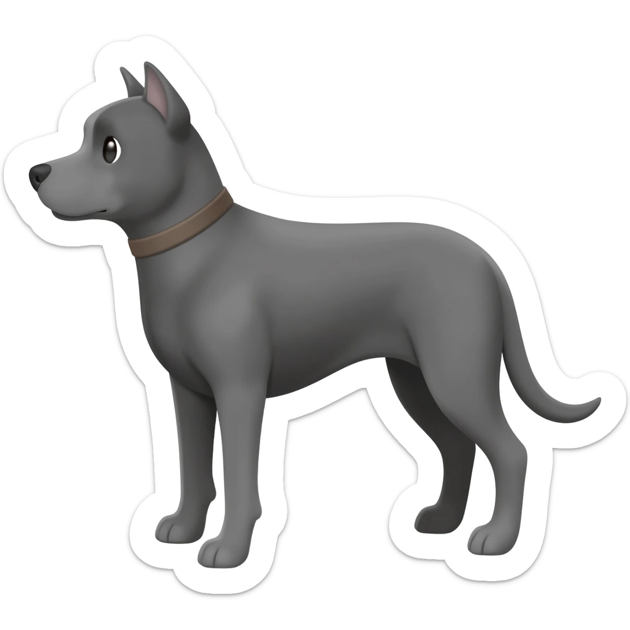 dog gray sticker