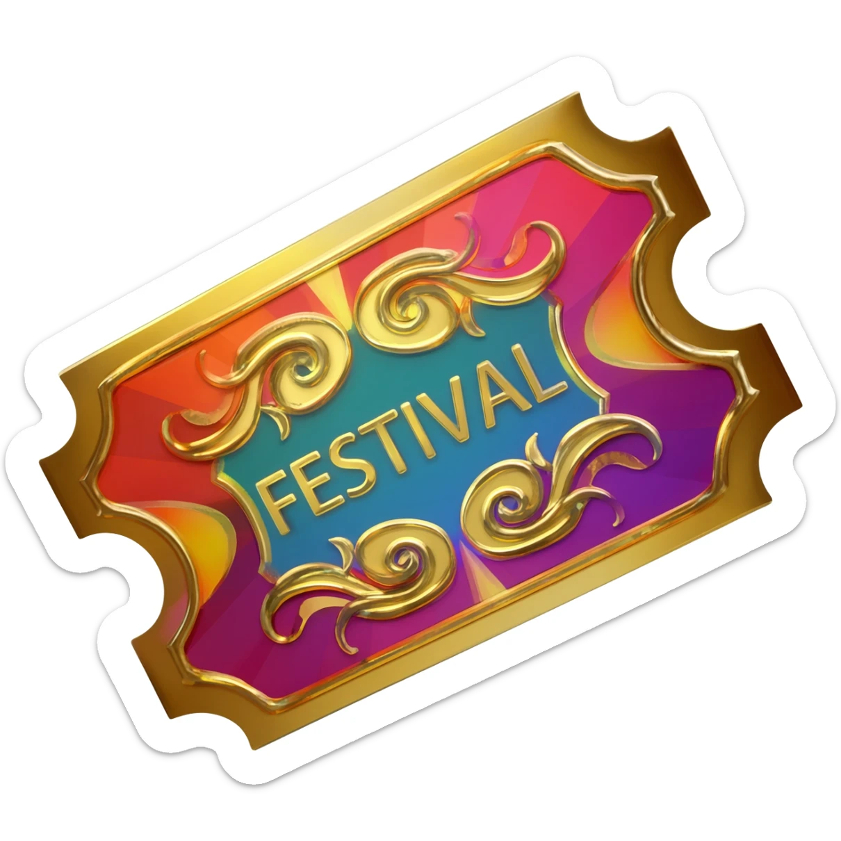 festival ticket sticker