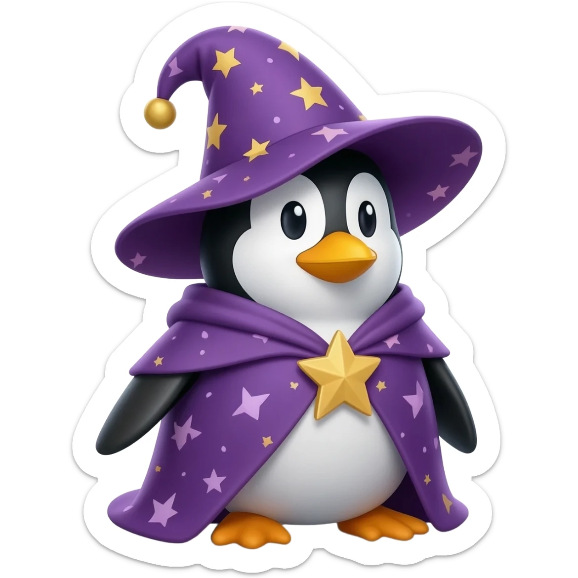 Penguin Wizard sticker