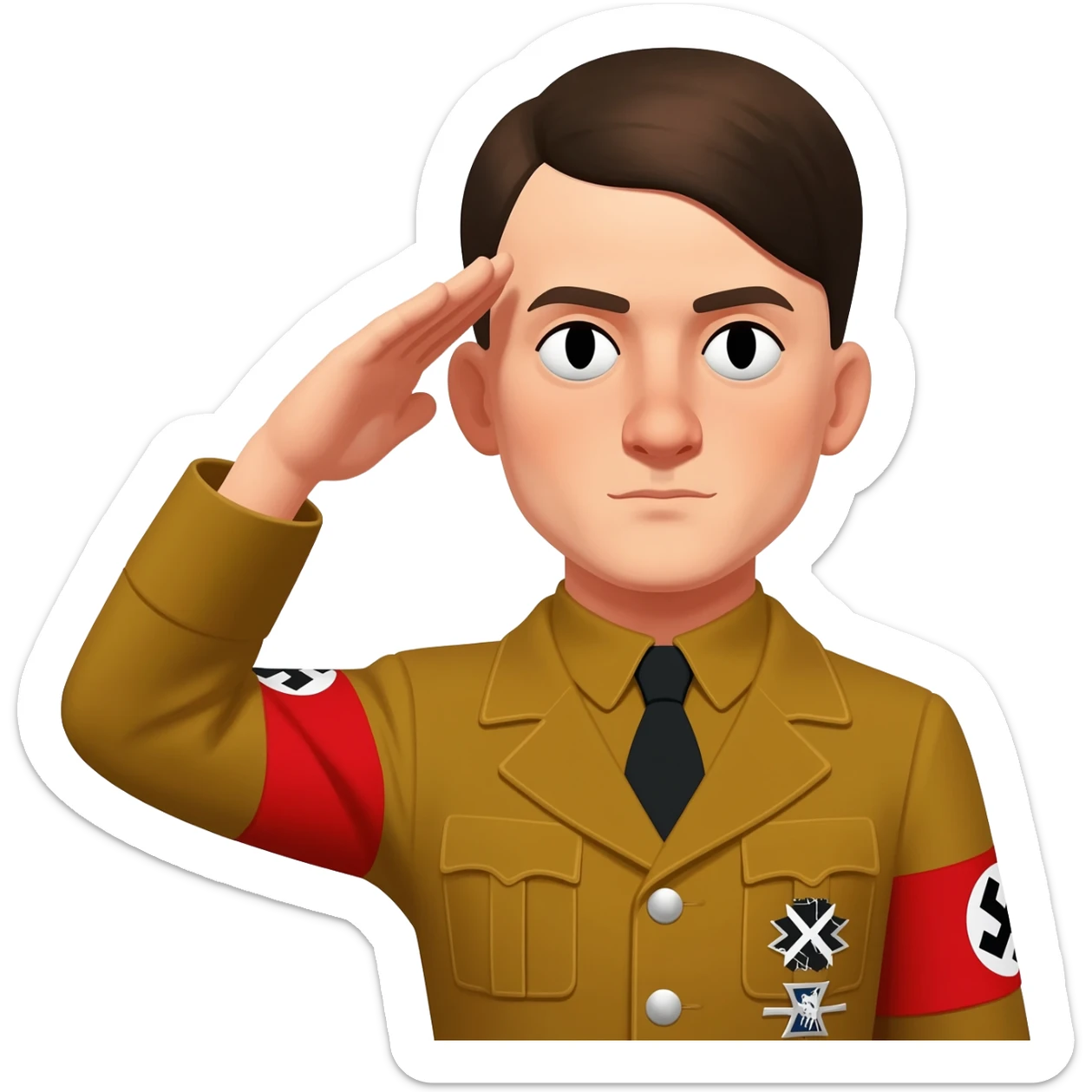 Adolf Hitler saluting sticker