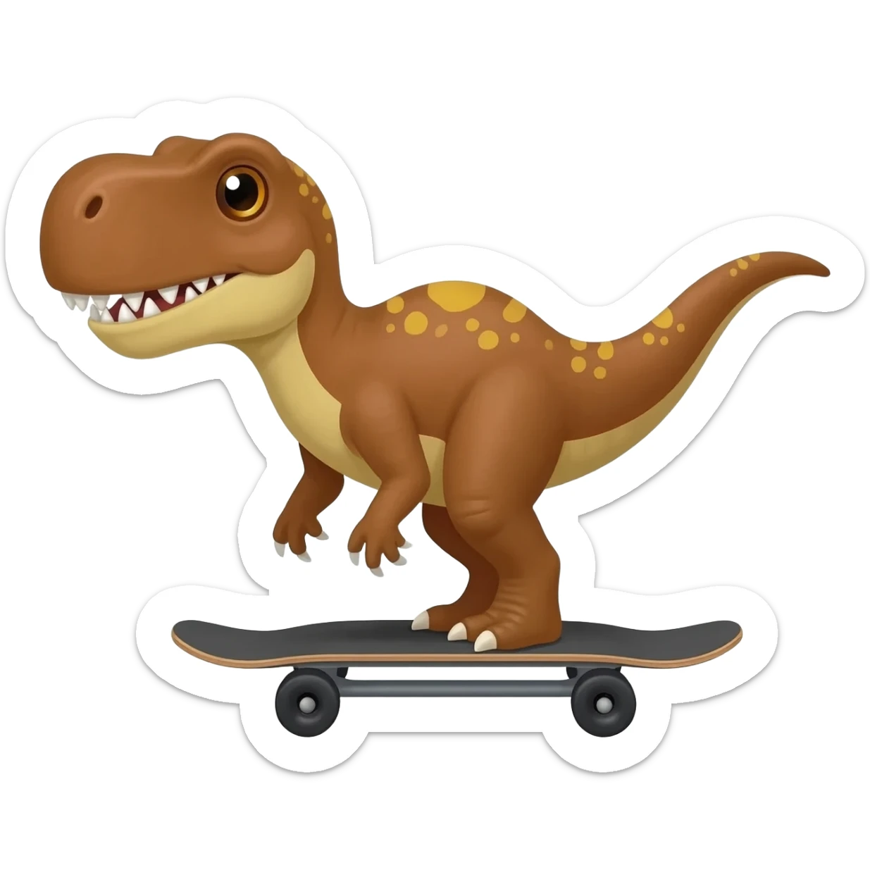 Dinosaur on a skateboard sticker