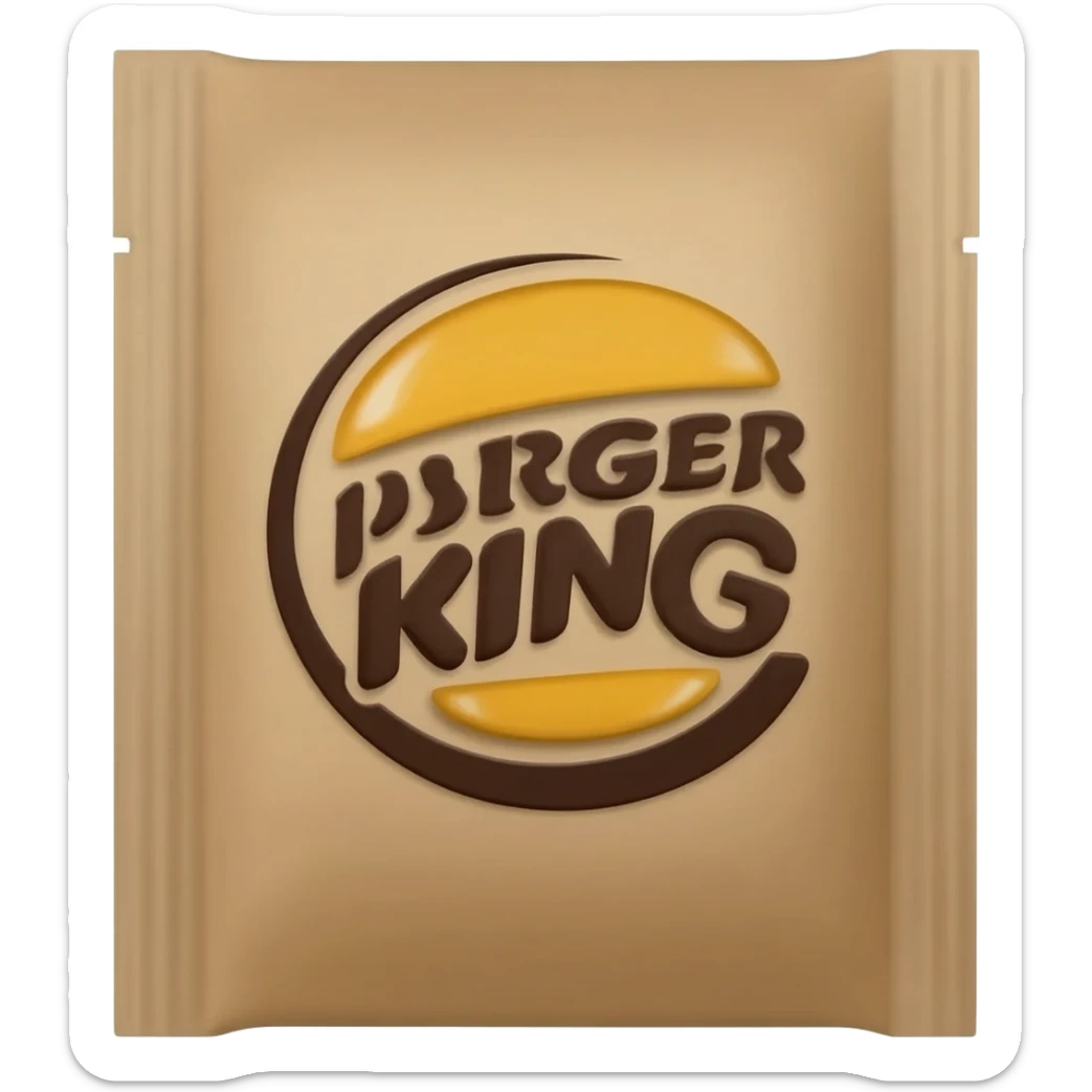 Burger King's packet of coffee sticker