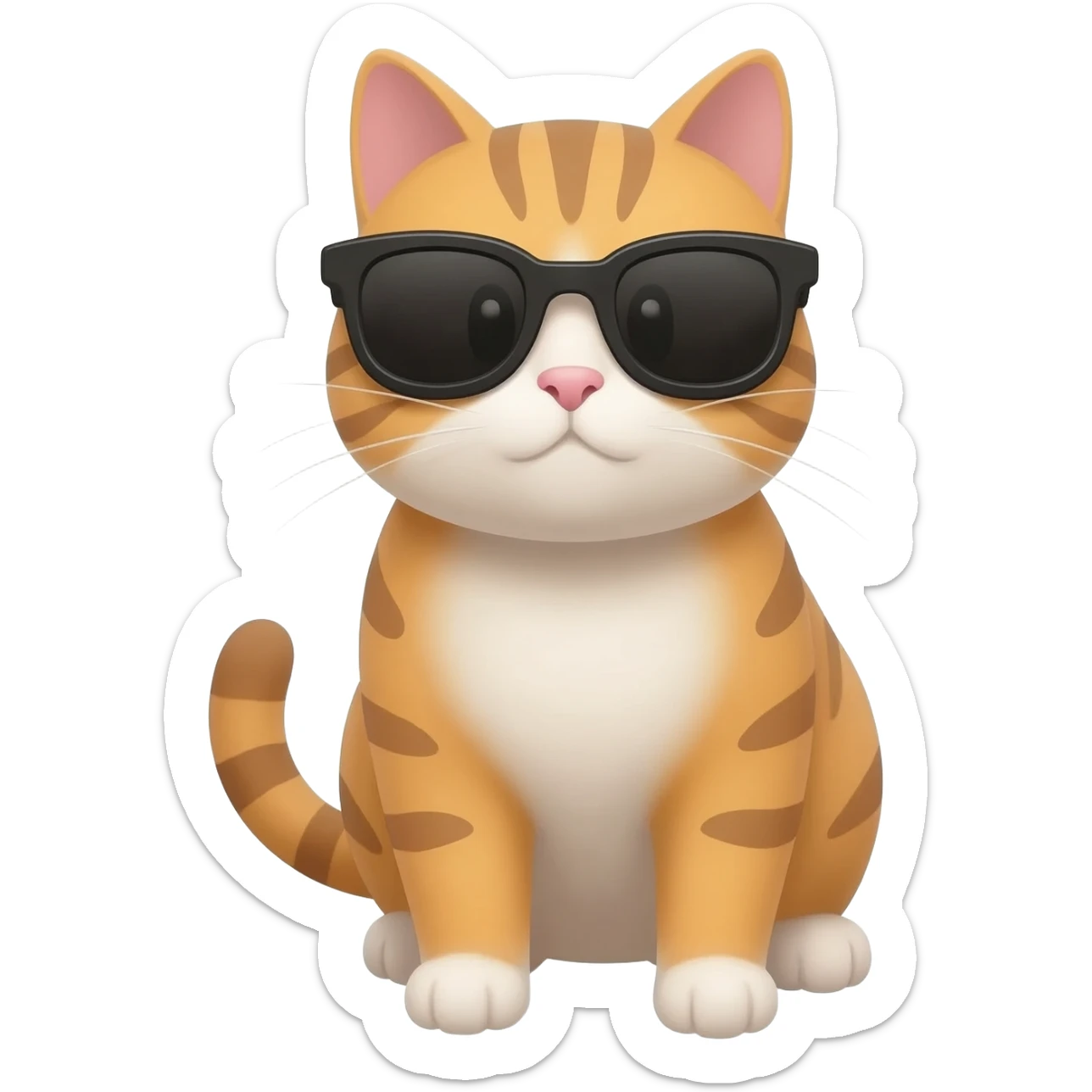 Cat wearing sunglasses sticker