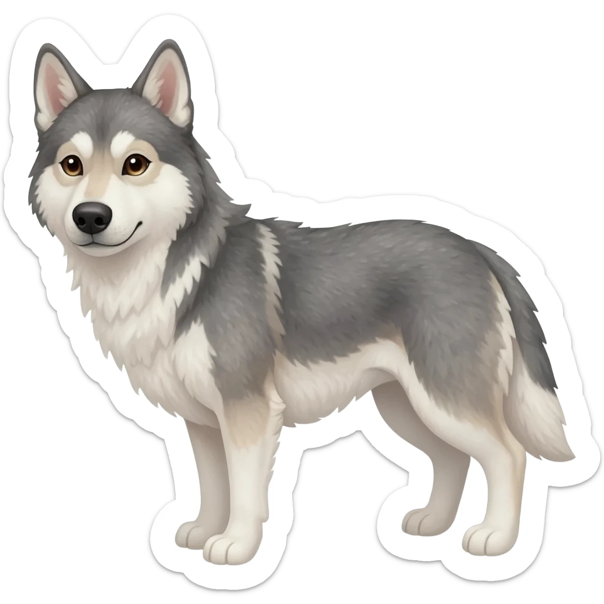 Labrador-Husky-Wolf-hybrid,  full body sticker