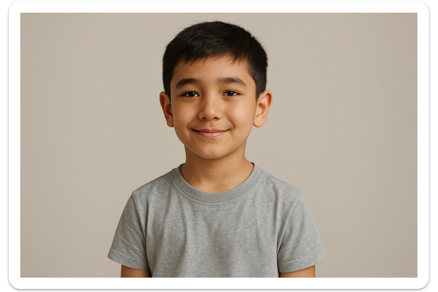 menga 10 11 yoshli bolani tasvirlab ber orqa fonda hech qanday narsa bo'lmasin va u bola o'zbek bo'lsin hech qanday milliy liboslarsiz sticker