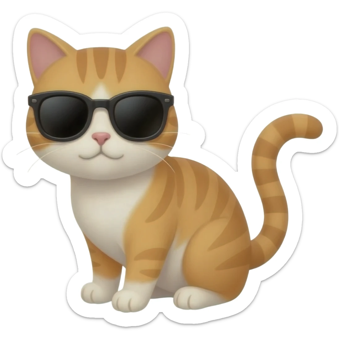 Cat wearing sunglasses sticker
