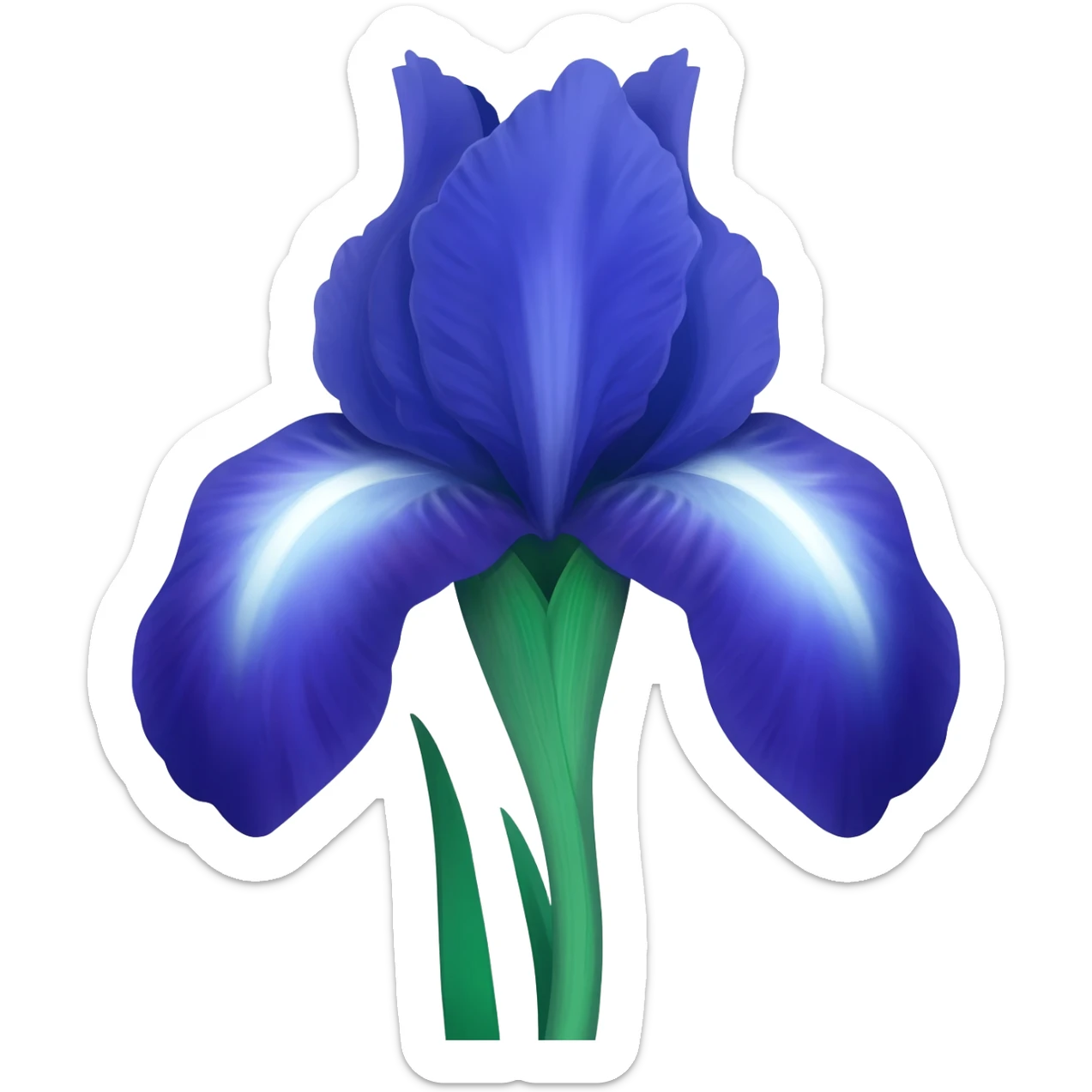 Iris flower dark and light Blue sticker