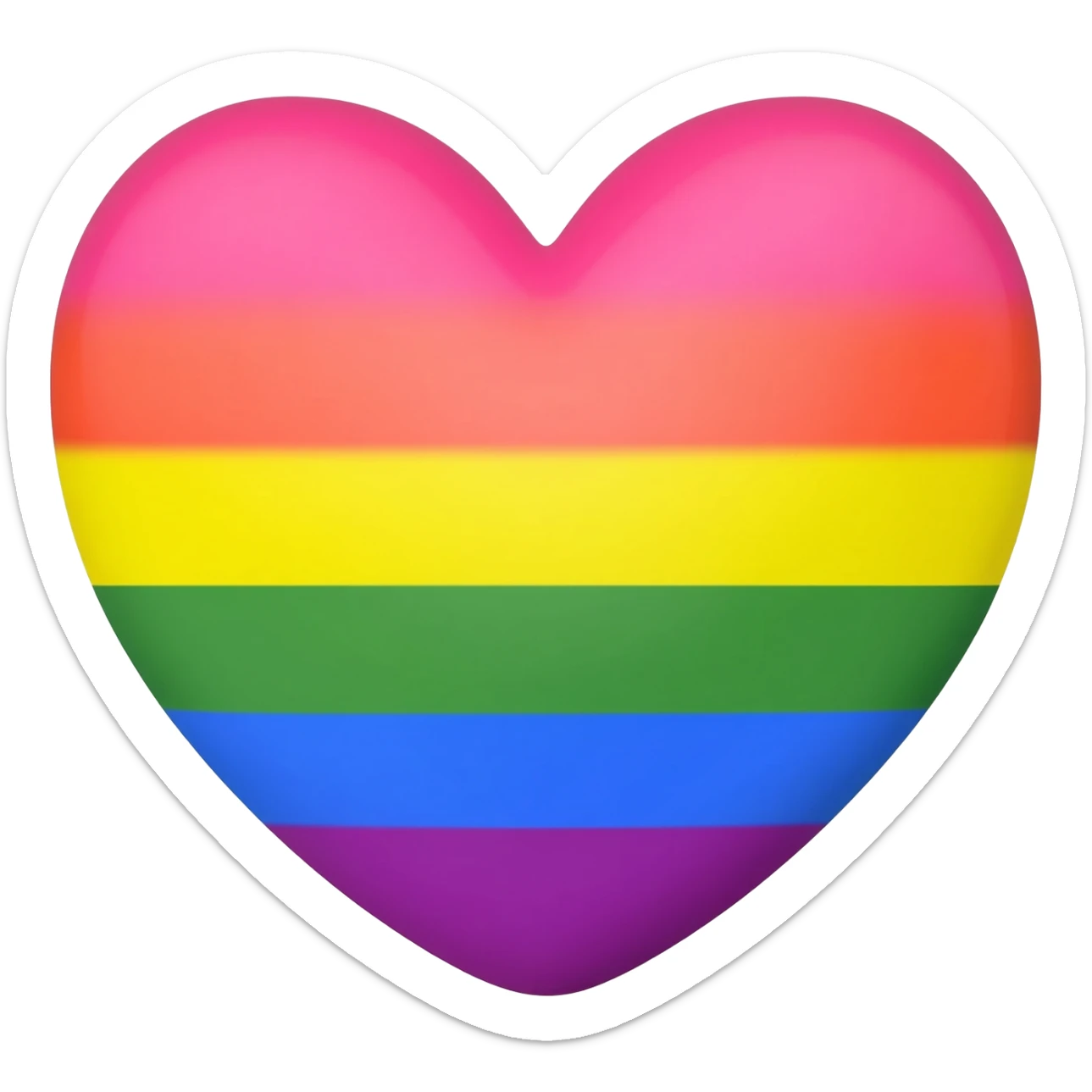 lesbian flag heart sticker