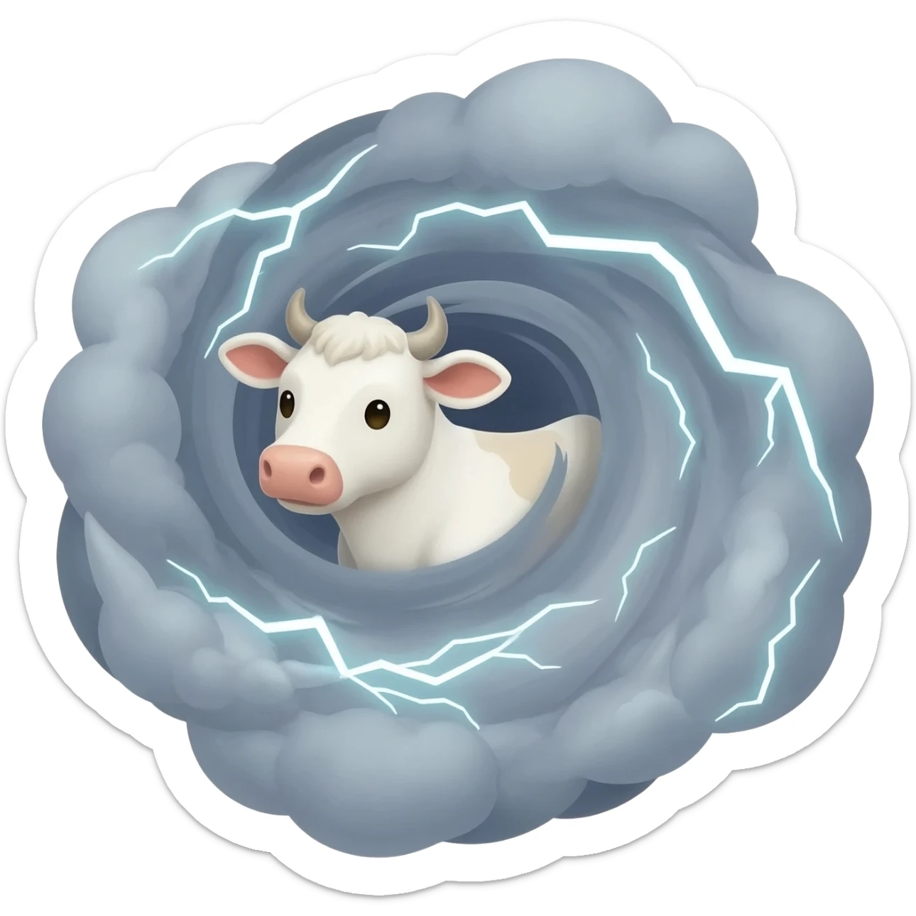 tornado cow sticker