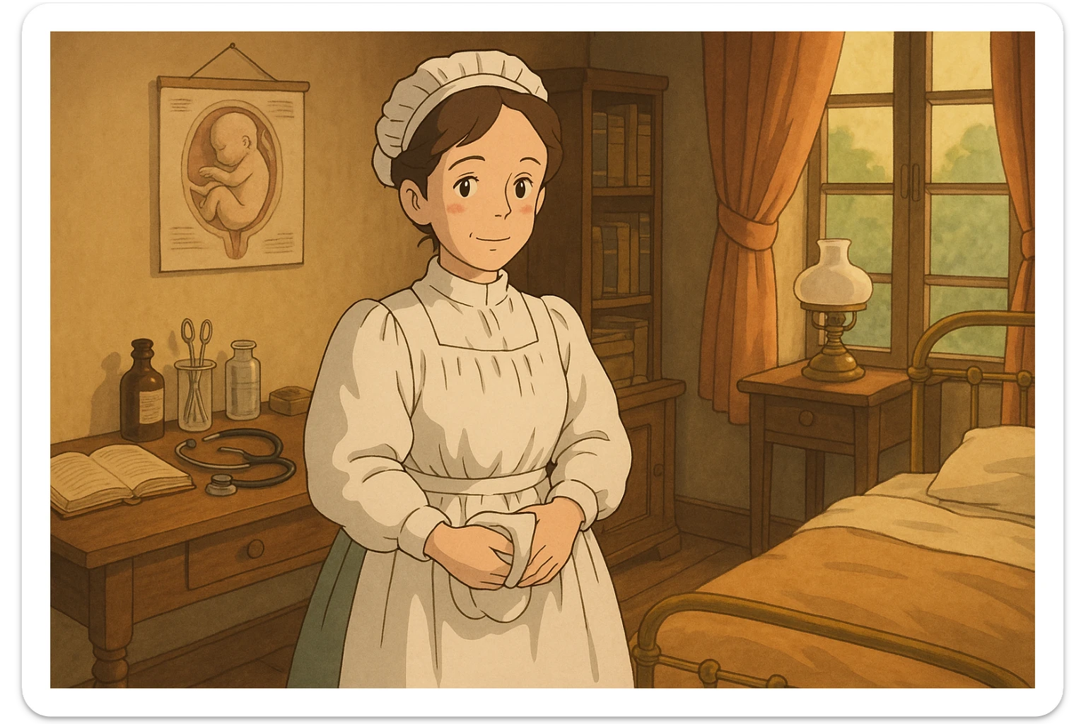 victorian midwife sticker