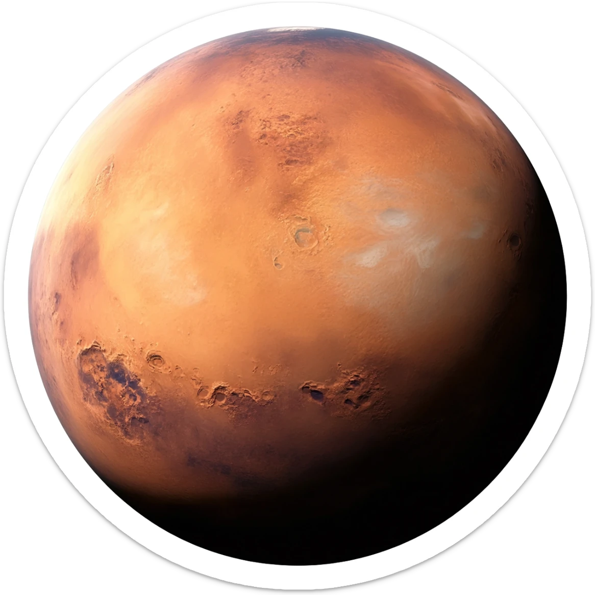 a full view of planet Mercury with cinematic realistic sticker