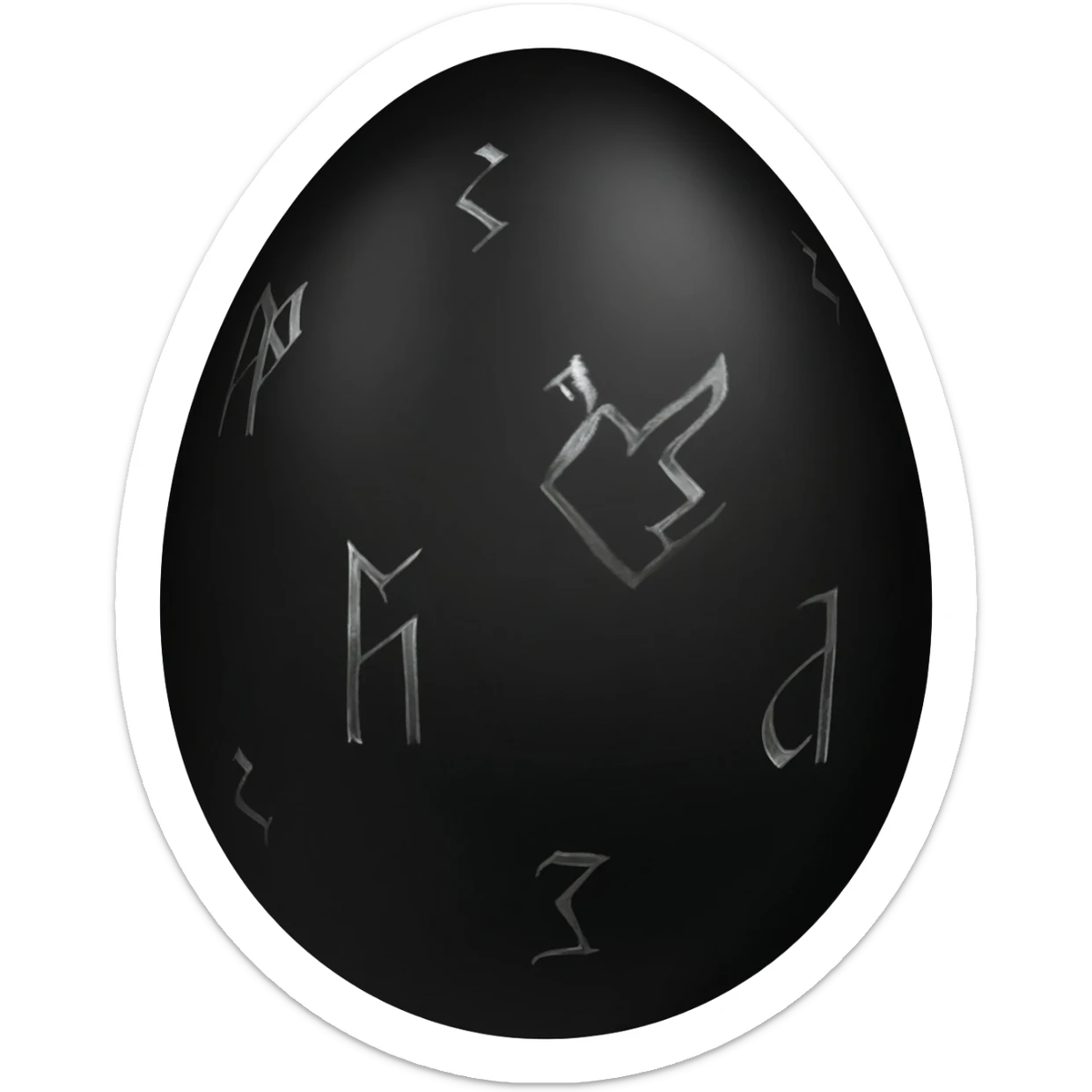 Magical black egg emoji sticker